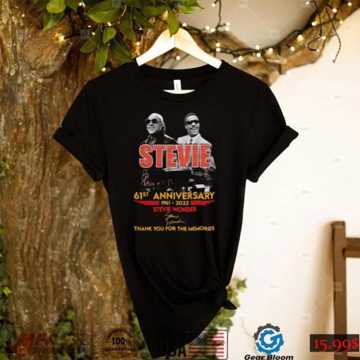 Stevie Wonder 61st Anniversary 1961 2022 Signature For Fans T Shirt