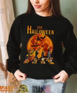 The Halloween Horror Movie And Peanuts Snoopy Red Moon T Shirt