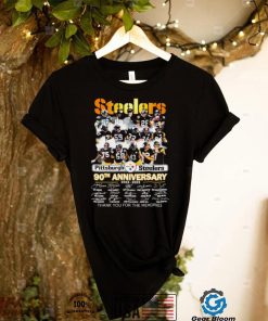 The Steelers Team 90th Anniversary 1933 2023 Signatures Thank You For The Memories Shirt