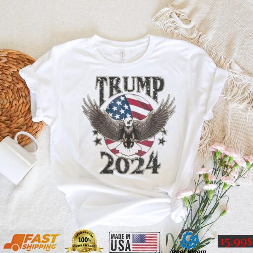 Trump 2024 Patriotic 4th of July Us Flag Eagle Shirt