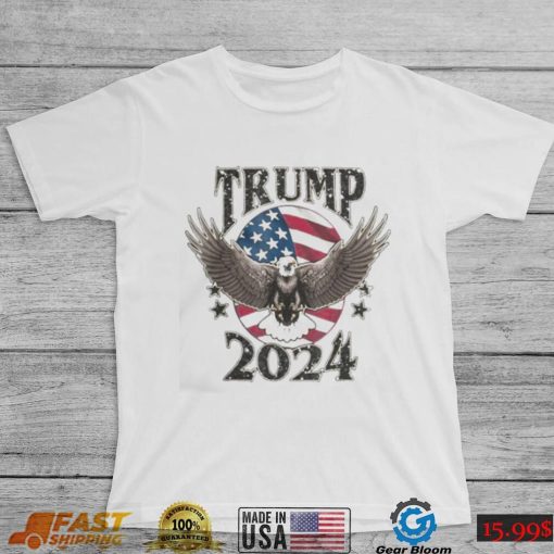 Trump 2024 Patriotic 4th of July Us Flag Eagle Shirt