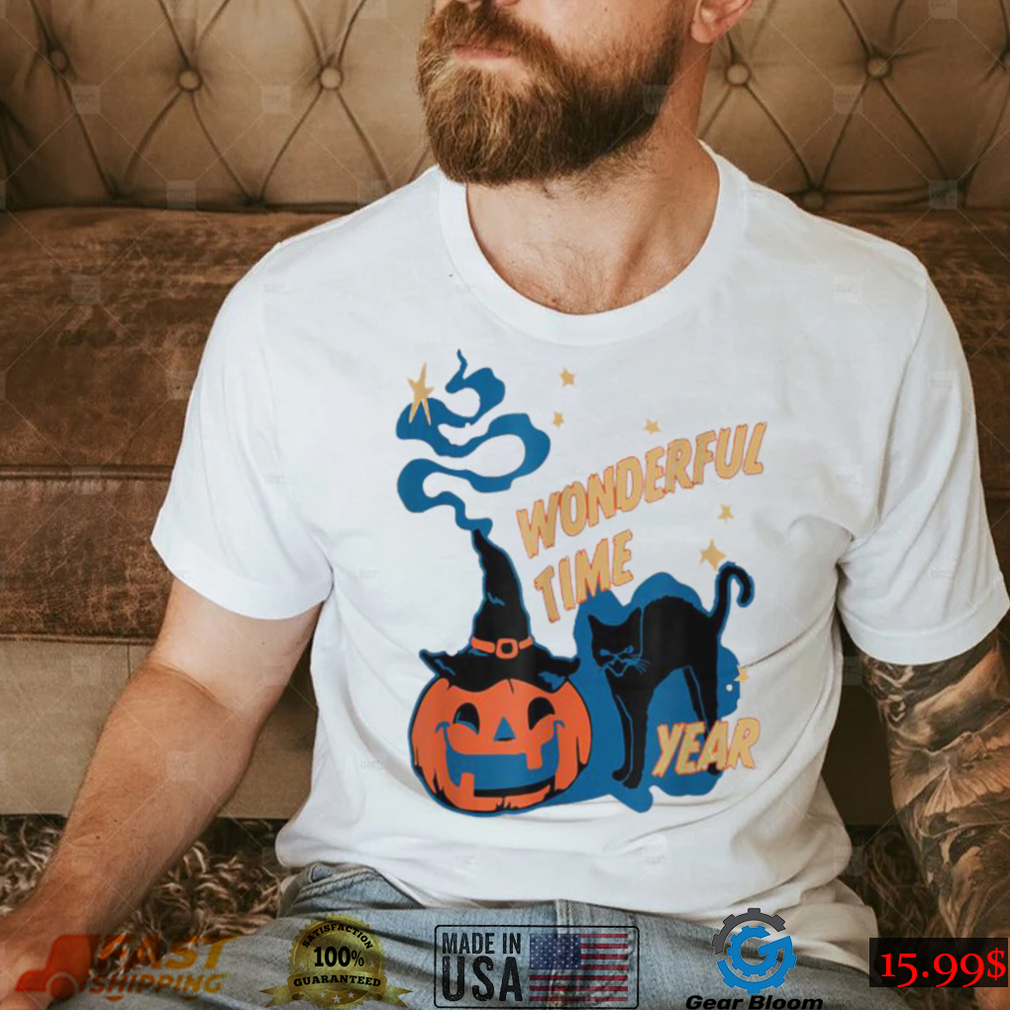 It’s the Most Wonderful Time of the Year black cat Halloween Shirt