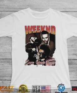 Weeknd Vintage White Rap Tee 90’s Inspired Abel Tesfaye shirt