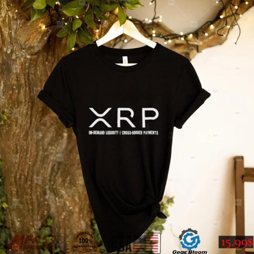 XRP on demand liquidity cross border logo shirt