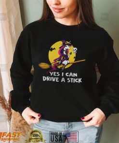 Yes I Can Drive a Stick Unicorn Witch Halloween T Shirt