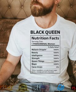 Black Queen Nutrition Facts Shirt
