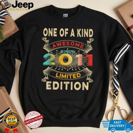 11 Years Old Gifts Awesome Since 2011 11th Birthday T Shirt