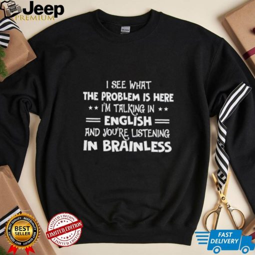I see what the problem is here I’m talking in english and shirt