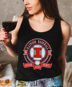 2022 Illinois Baseball Honor and Serve retro shirt