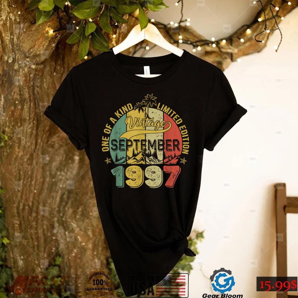 25 Years Old Gift 25th Birthday Awesome Since September 1997 T Shirt 25 Years Old Gift 25th Birthday Awesome Since September 1997 T Shirt