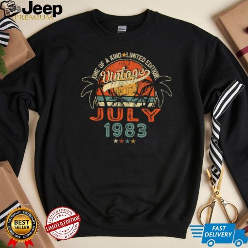 39 Years Old Vintage July 1983 39th Birthday T Shirt