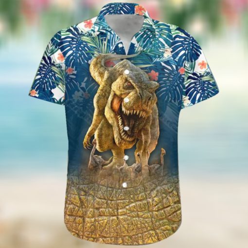 3d T Rex Hawaii Shirt, Hawaiian Shirts For Men Print Button Down Shirt