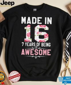 7 Yrs Old Made in 2016 7th Birthday Gift for teenager Girl T Shirt