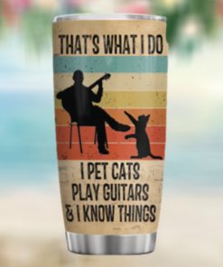 A Man With Guitar And His Cat KD2 HNL1201007Z Stainless Steel Tumbler