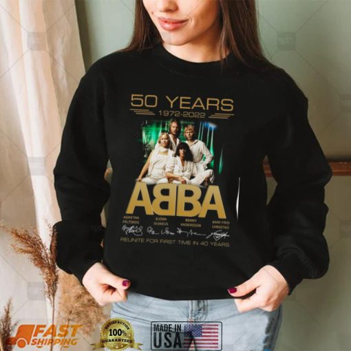 ABBA 50th Anniversary 1972   2022 Signature Thank You For The Memories T shirt