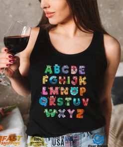 ABC Cute Monster Alphabet Halloween Teacher Costume Kids T Shirt