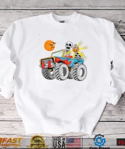 Funny Halloween Skeleton Monster Truck Kids Boys Toddler T Shirt