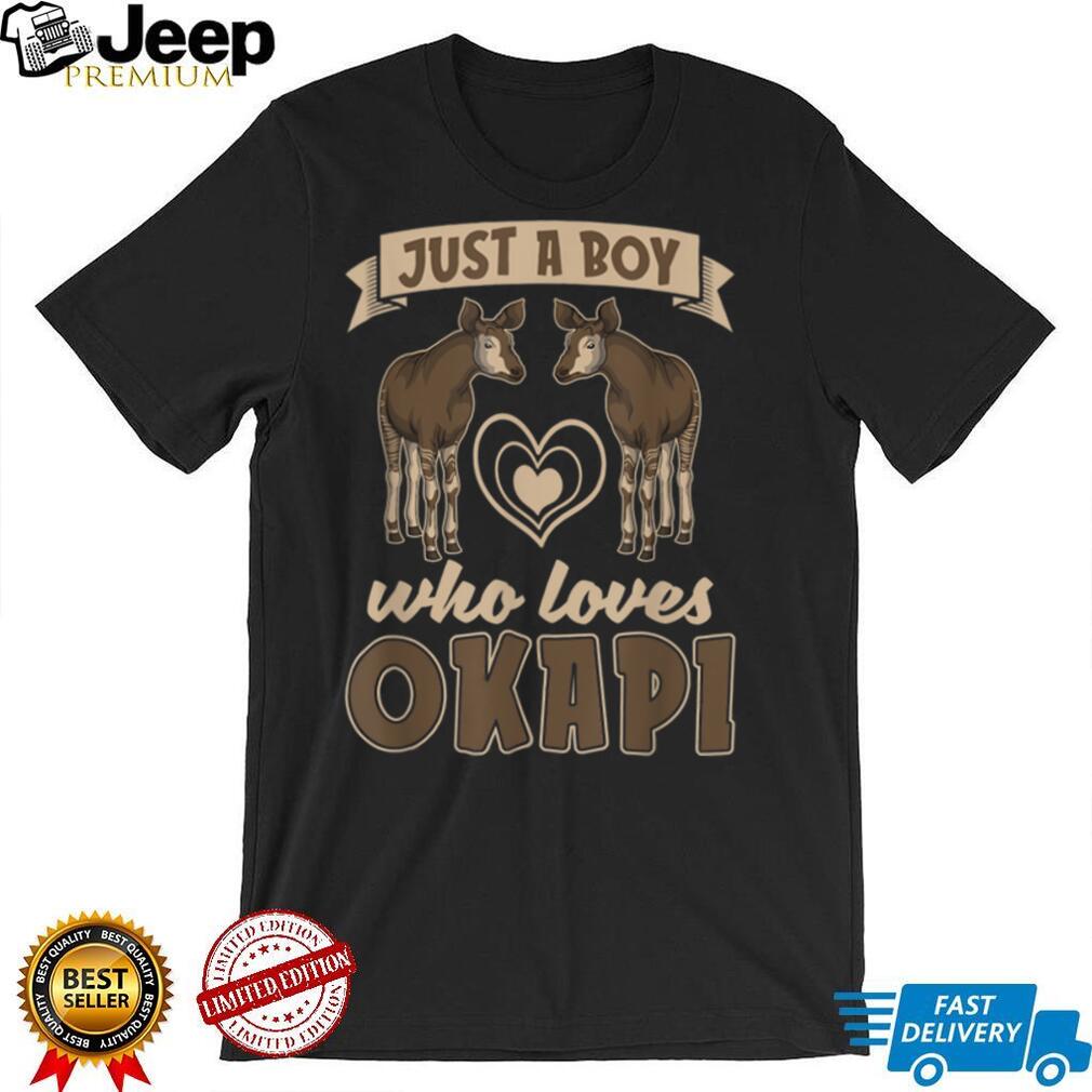 Africa Zoo Animal Lover Boys Just A Boy Who Loves Okapi T Shirt