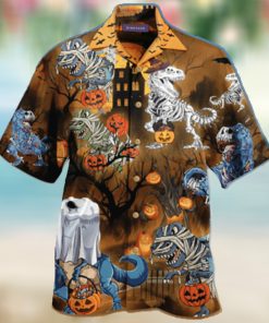 Amazing Halloween Hawaiian With Dinosaur Shirts