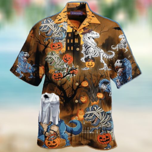 Amazing Halloween Hawaiian With Dinosaur Shirts