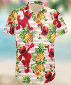 Animal Muppet Pineapple Tropical Short Sleeve Button Hawaiian Shirt