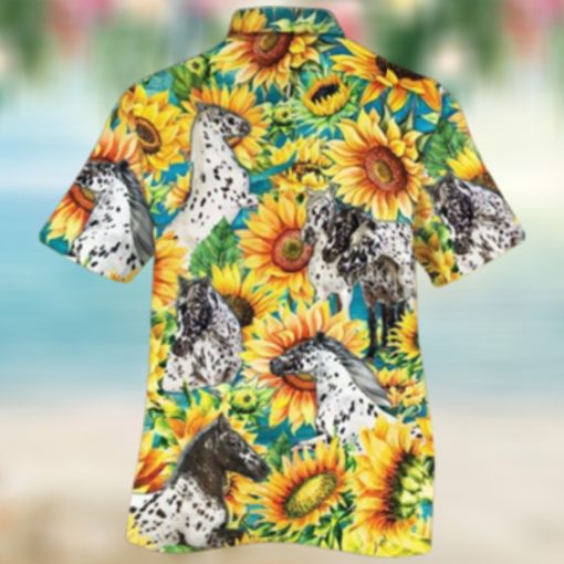 Appaloosa Horse Lovers Sunflower Watercolor Hawaiian Shirt