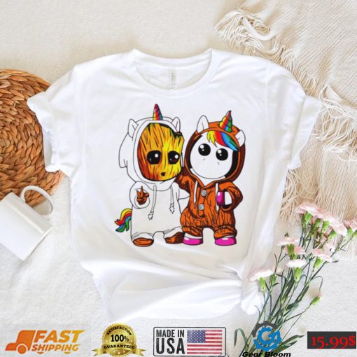 Baby Groot and Unicorn I am Groot shirt