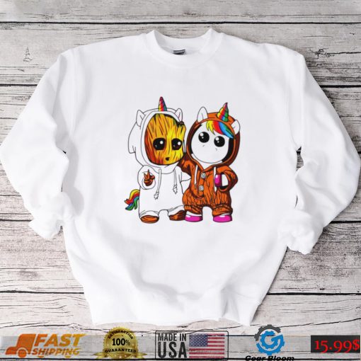 Baby Groot and Unicorn I am Groot shirt