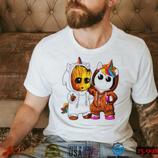 Baby Groot and Unicorn I am Groot shirt