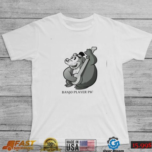 Banjo Player Pig cartoon shirt