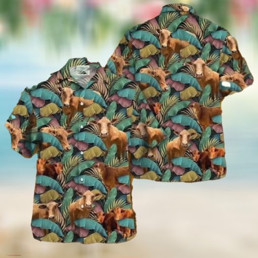 Beefmaster Green And Pink Banana Leaves Hawaiian Shirts