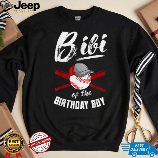 Bibi Of The Birthday Boy Baseball Bday Party Celebration T Shirt