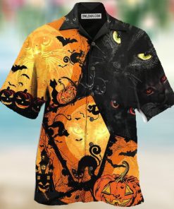 Black Cat Enjoy Halloween Halloween Hawaiian Shirt