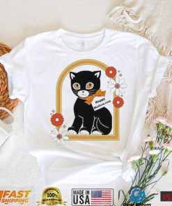 Black Cat Halloween Tee Shirt
