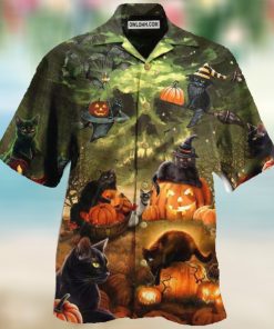 Black Cat May Luck Be Yours On Halloween Hawaiian Shirt