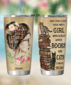 Books And Cats Girl KD2 MAL1011002 Stainless Steel Tumbler