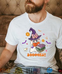 Booooks Cute Ghost Reading Library Books Halloween Teacher T Shirt