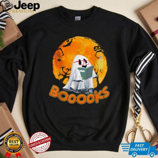 Booooks Ghost Shirt Boo Read Books Library Gift Teacher Teen T Shirt