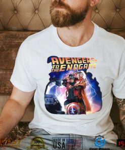 Captain America and Iron Man back to the future Avengers to the Endgame shirt