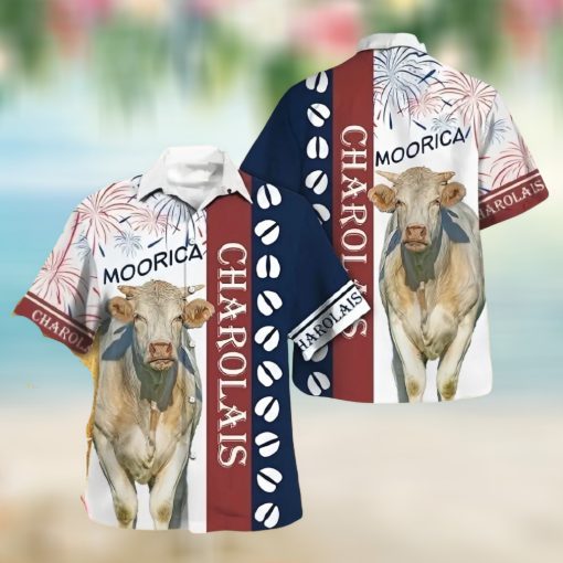 Charolais In Moorica Hawaiian Shirt  Best Animal Lovers Hawaiian Shirt