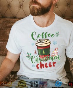 Coffee And Christmas Cheer Iced Coffee Lover Xmas Party T Shirt