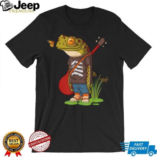 Cottagecore Musician Frog With Guitar Countrycore T Shirt