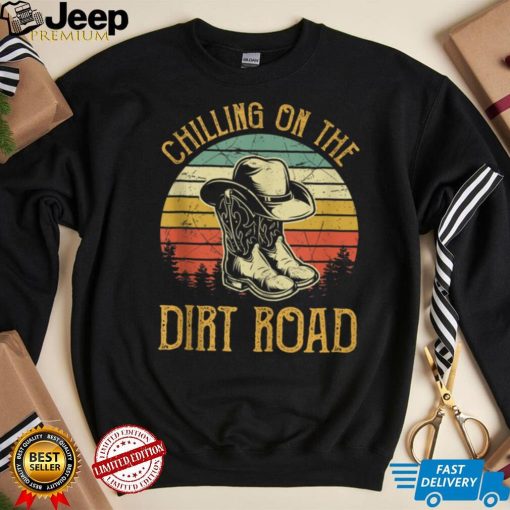 Cowboy Boots Hat Chillin’ On The Dirt Road Southern Western Tank Top