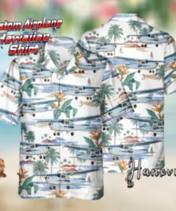 Custom Airplane Photo Hawaiian Shirt