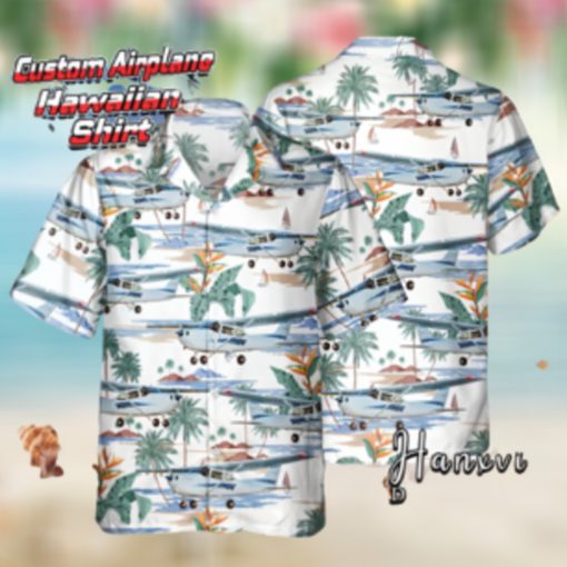 Custom Airplane Photo Hawaiian Shirt