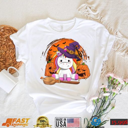 Cute Unicorn Pumpkin Halloween Thanksgiving Halloween Gifts T Shirt