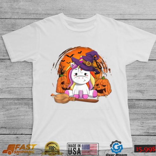 Cute Unicorn Pumpkin Halloween Thanksgiving Halloween Gifts T Shirt