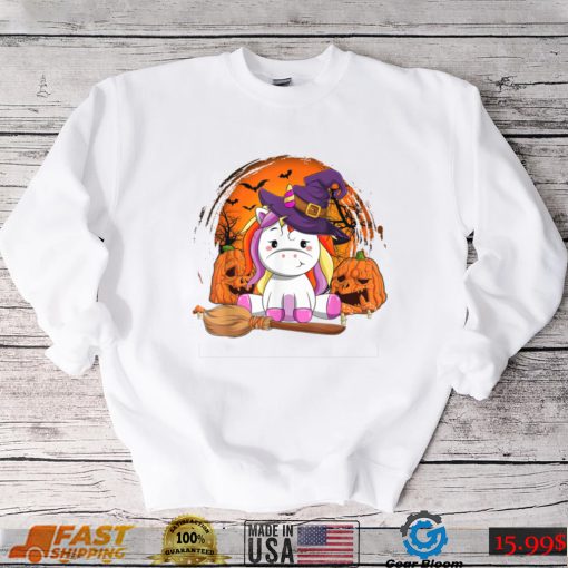 Cute Unicorn Pumpkin Halloween Thanksgiving Halloween Gifts T Shirt