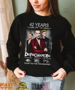 Depeche mode 42 years 1980 2022 thank you for the memories shirt