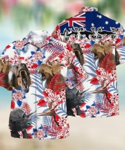 Dinosaur Australia Flag Hawaiian Shirt